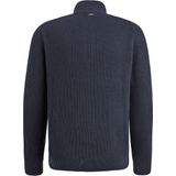 Vanguard - Trui Half Zip Structuur - Blauw - Wolmix
