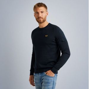 PME Legend - R-Neck American Classic Buckley Knit - Sweater - Blauw - Ronde Hals