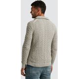 Cast Iron - Schipperstrui - Khaki - Katoen - Kabelpatroon