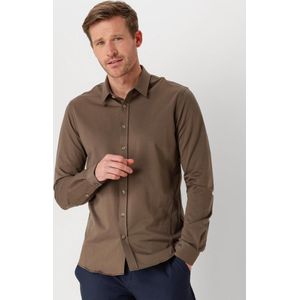 Cast Iron - Long Sleeve Shirt - Overhemd - Bruin - Twill Jersey