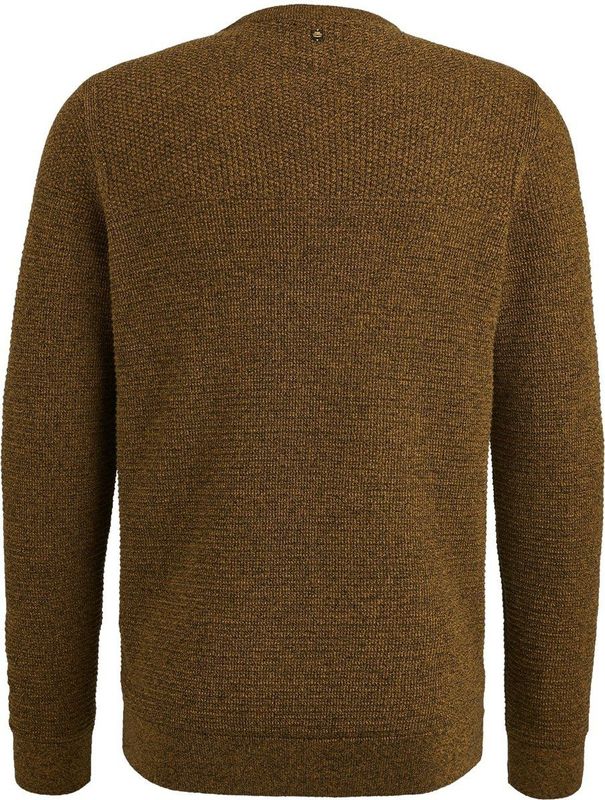 PME LEGEND Rundhalspullover "Crewneck collar cotton mouline", mit Logostickerei