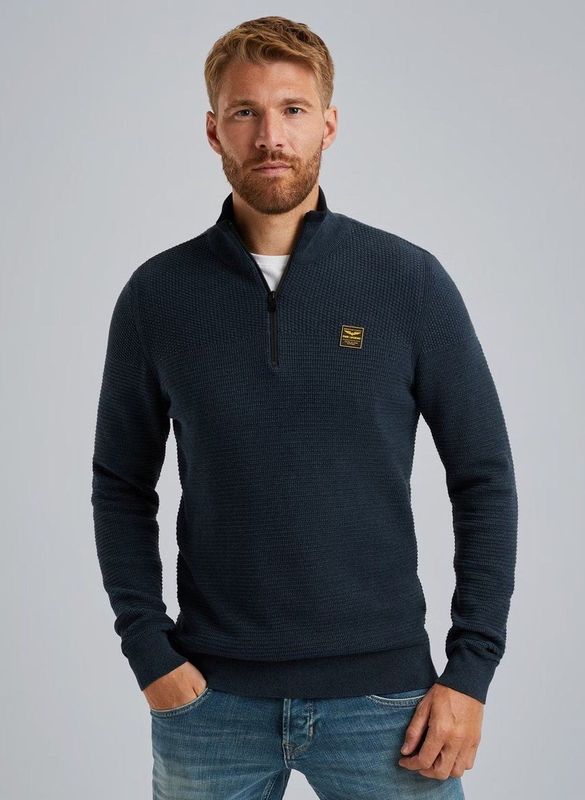 Strickpullover mit Troyer-Kragen
