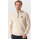 PME Legend Half Zip Collar Cotton Mouline Truien & Vesten Heren - Sweater - Hoodie - Vest- Zand