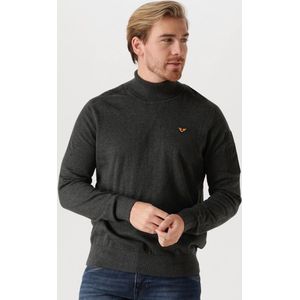 PME Legend Turtleneck Cotton Knit Truien & Vesten Heren - Sweater - Hoodie - Vest- Antraciet