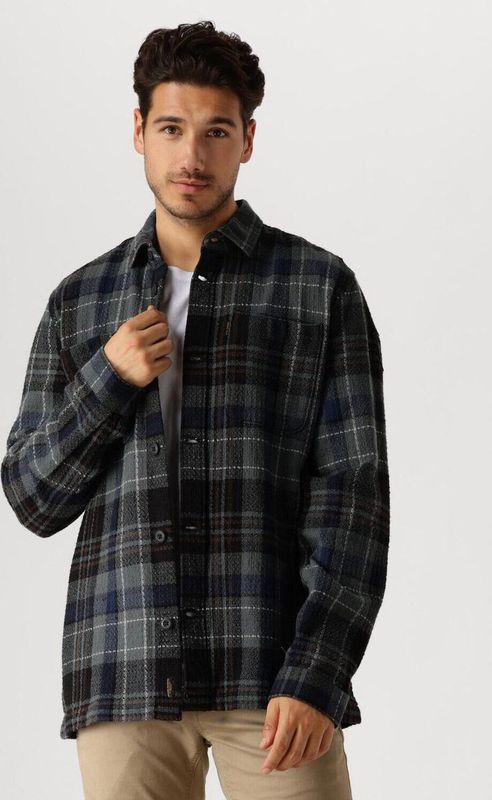 PME Legend Long Sleeve Shirt Dobby Mattweave - met lange mouwen - Heren Antraciet
