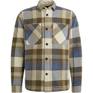 PME Legend Overshirt Beige - Ruit - Long Sleeve Heavy Flanel