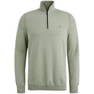 Cast Iron - Heren Coltrui - Groen - Katoen - Half Zip Kraag
