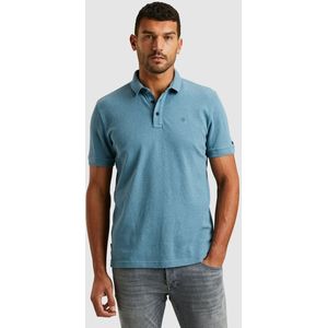 Cast Iron Polo Blauw - Korte Mouwen - 100% Katoen - Normale Fit