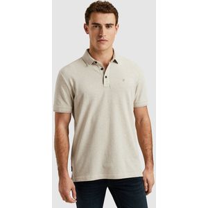 Cast Iron Beige Poloshirt Katoen - Normale Fit - Korte Mouwen