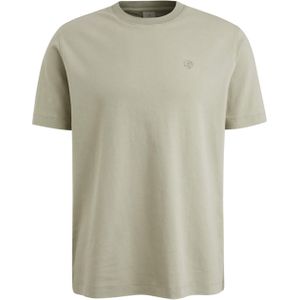 Cast Iron t-shirt olijfgroen ronde hals regular fit effen