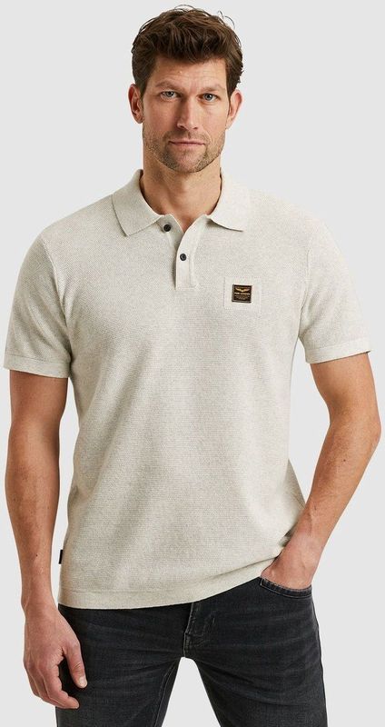 PME Legend Poloshirt Knitted Ecru