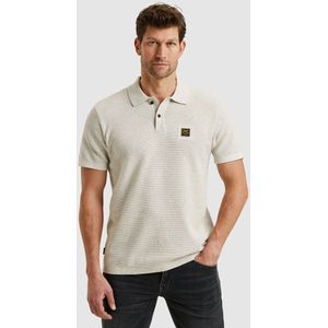 PME Legend Poloshirt Knitted Ecru - Größe XXL