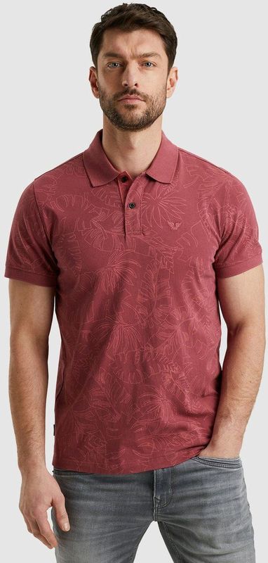 PME Legend - Allover Print Polo - Roze - Pique - Katoen