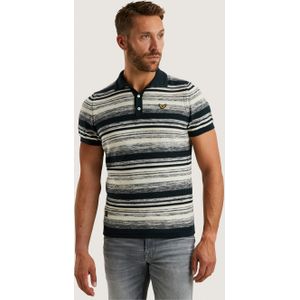 PME Legend - Grad Knitted Polo - Wit - 100% Katoen - Korte Mouw