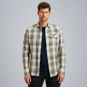 PME Legend - Geruit Twill Casual Overhemd - Loden Green - 100% Katoen