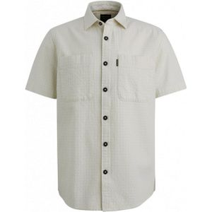 PME Legend - Overhemd - Wit - Katoen - Korte Mouw