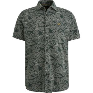 PME Legend Short Sleeve Hemd Druck Dunkelgrün - Größe 3XL