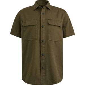 PME - Short Sleeve Shirt - Slub - Katoen - Blauw