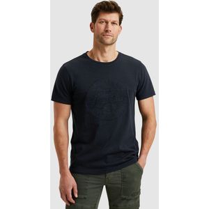 Pme - Short Sleeve R-neck Pique Mix T-shirt - Blauw