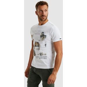 PME Legend Jersey T-Shirt Logo Weiß  - Größe 3XL