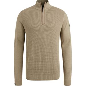 Vanguard - Trui Half Zip - Beige - Regular-fit - Katoen en Modal