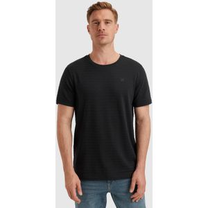 Vanguard T-shirt met ingebreid patroon zwart