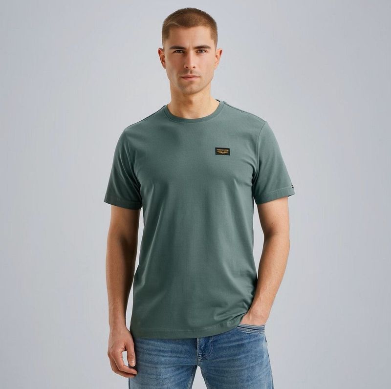 PME Legend Guyver T-Shirt - Balsam Groen - Regular-Fit - Korte Mouw