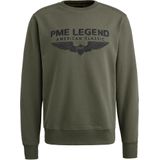 PME Legend Sweater Donkergroen - Lange Mouwen, Ronde Hals