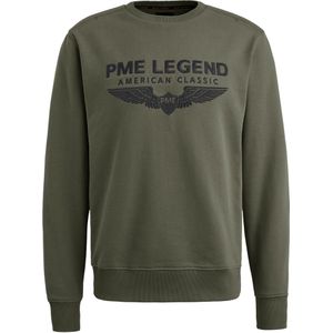 PME Legend Sweater Donkergroen - Lange Mouwen, Ronde Hals