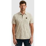 PME Legend Poloshirt Piqué Druck Beige - Größe 3XL