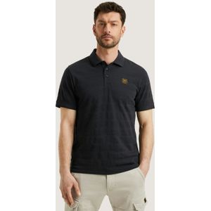 PME Legend - Polo Korte Mouw - Donkerblauw - Jersey - Gestreept