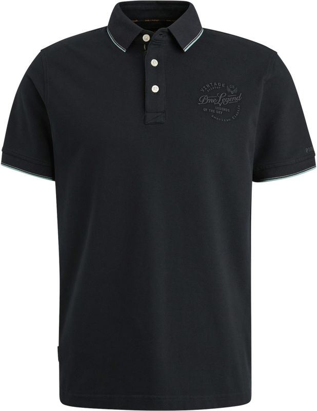 PME Legend Poloshirt Piqué Logo Navy - Größe M