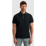 PME Legend - Poloshirt Piqué Logo - Blauw - Regular-fit - Korte Mouw