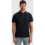PME Legend - Poloshirt Piqué Logo - Blauw - Regular-fit - Korte Mouw