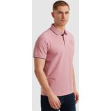 PME Legend - Poloshirt Piqué Logo - Roze - Regular-fit - Katoen en Stretch