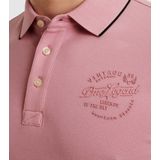 PME Legend - Poloshirt Piqué Logo - Roze - Regular-fit - Katoen en Stretch
