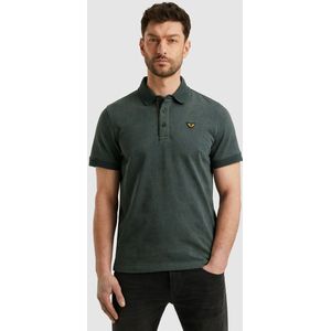 PME Legend - Polo Korte Mouw - Antraciet - Effen Patroon - Regular Fit