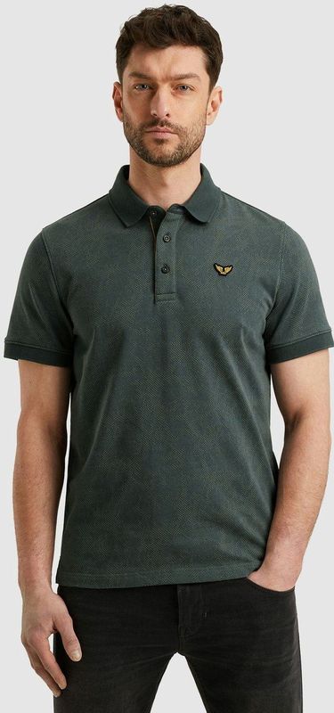 PME Legend - Polo Korte Mouw - Antraciet - Effen Patroon - Regular Fit