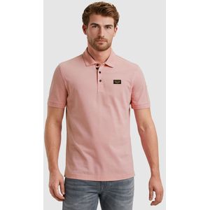PME Legend - Poloshirt Trackway - Roze - Katoen en Stretch - Korte Mouw