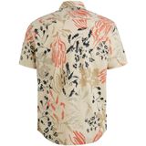 PME Legend - Overhemd - Licht Beige - Multicolor - 100% Katoen - Korte Mouwen