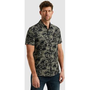 PME Legend - Vrijetijdsoverhemd - Katoen - Blauw - Korte Mouwen