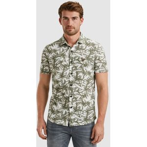 PME Legend - Casual Overhemd - Groen-Wit - Katoen