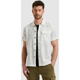 PME Legend - Short Sleeve Overhemd - Wit - Linnen Blend