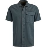 PME Legend - Casual Overhemd - Antraciet - Korte Mouwen