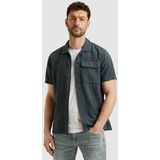 PME Legend - Casual Overhemd - Antraciet - Korte Mouwen