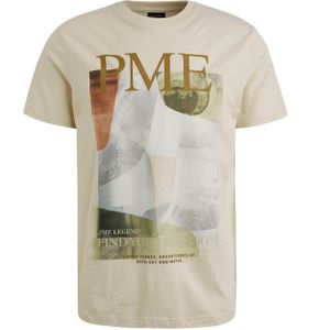 PME Legend - T-shirt - Wit - Katoen - Korte Mouwen