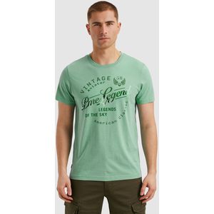 PME Legend - T-Shirt Logo Artwork - Lichtblauw - Katoen - Regular-fit