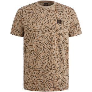 PME Legend - T-shirt - Beige - Heren - Allover Print