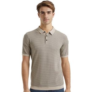 Vanguard - Korte Mouw Polo - Beige - Katoen Mix