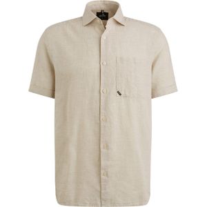 Vanguard Short Sleeve Overhemd Linnen Blend Ecru